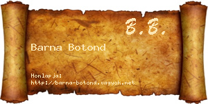 Barna Botond névjegykártya